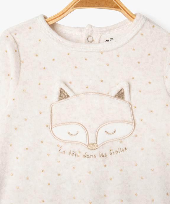 Pyjama en velours à motifs pailletés bébé vue3 - GEMO(BB COUCHE) - GEMO