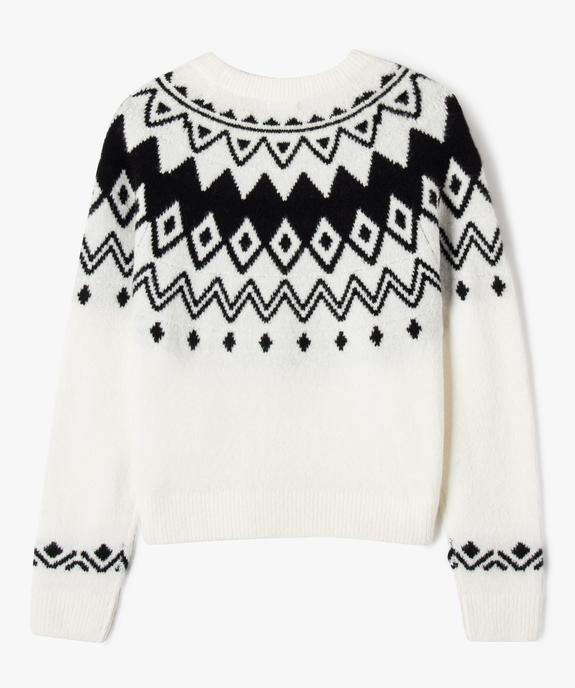 Pull à col rond à motif jacquard fille de Noël vue4 - GEMO (JUNIOR) - GEMO