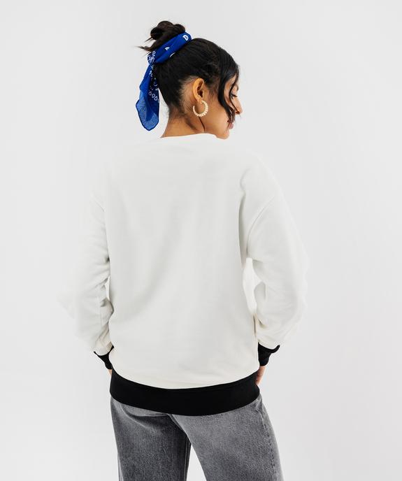 Sweat en molleton doux imprimé femme - Hokusai vue3 - HOKUSAI - GEMO
