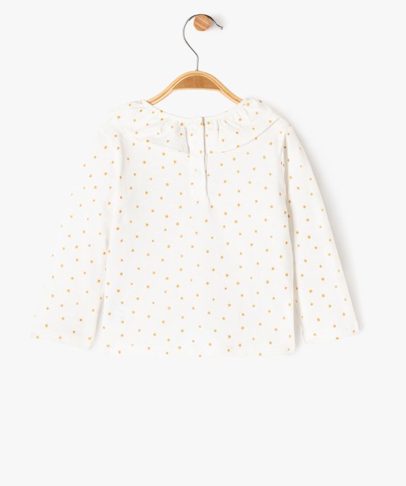 Tee-shirt manches longues avec étoiles pailletées bébé fille vue4 - GEMO 4G BEBE - GEMO
