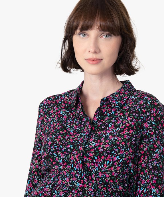 Blouse de grossesse à motifs fleuris manches 3/4 vue2 - GEMO (MATER) - GEMO