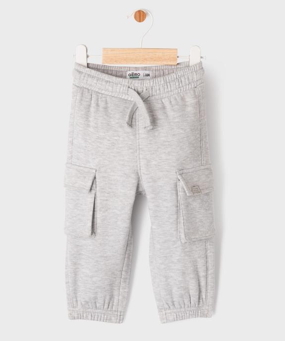 Pantalon en maille coupe cargo bébé garçon vue1 - GEMO(BEBE DEBT) - GEMO
