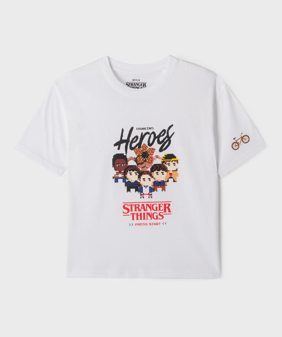 Tee-shirt col rond imprimé fille - Stranger Things vue1 - STRANGER THINGS - GEMO
