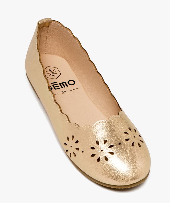 Ballerines fille unies avec dessus à motifs ajourés vue5 - LOVELY WINGS - GEMO