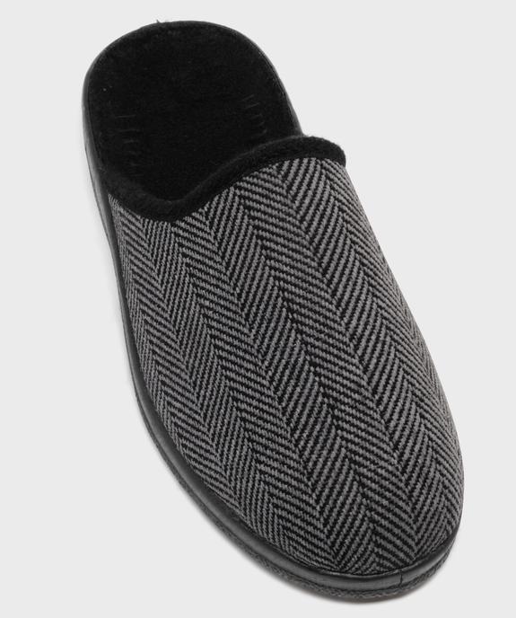 Chaussons mules confort à motifs chevrons homme vue5 - G'FLEX GEMO FOR GOOD - GEMO