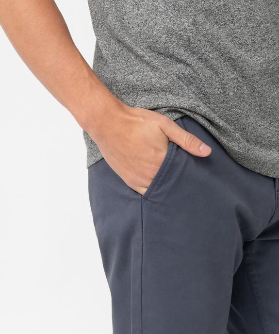 Pantalon chino en coton stretch coupe Slim homme vue2 - GEMO 4G HOMME - GEMO