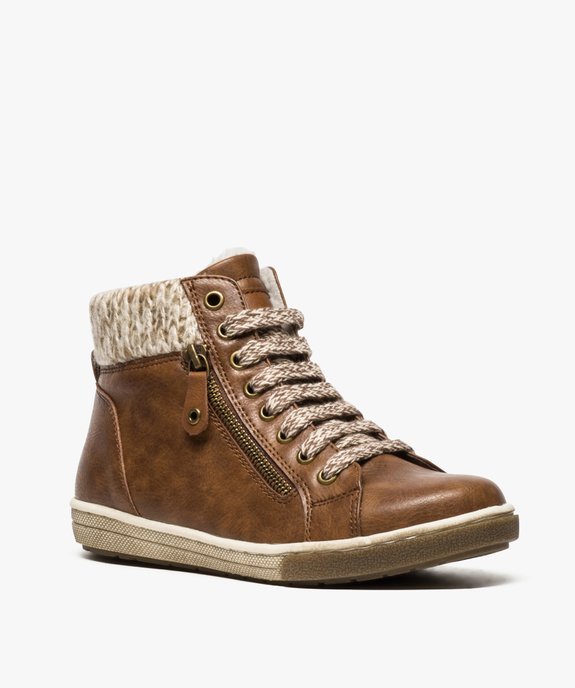 Baskets femme semi-montantes à col chaussette vue2 - GEMO (SPORTSWR) - GEMO