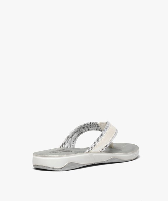 Tongs femme à semelle rembourrée et détails métallisés vue4 - GEMO (PLAGE) - GEMO