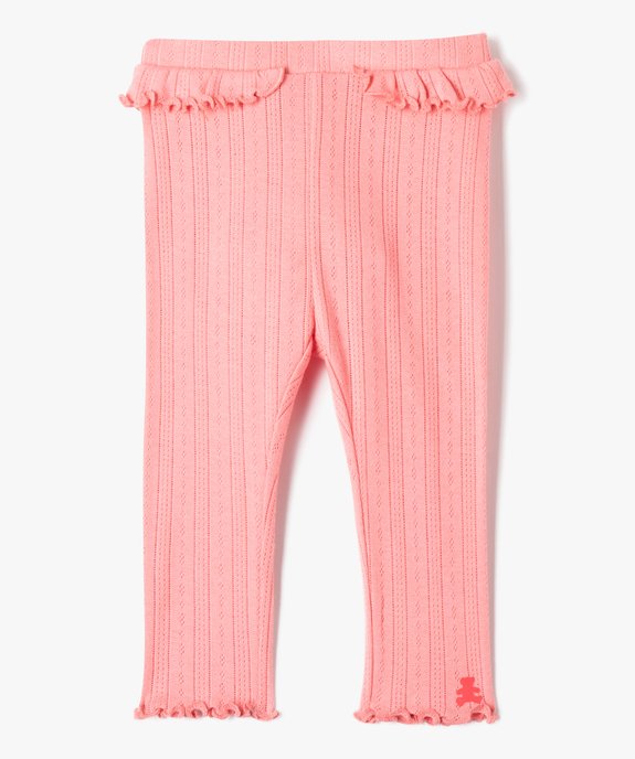 Legging bébé fille ajouré avec volants - LuluCastagnette vue1 - LULUCASTAGNETTE - GEMO