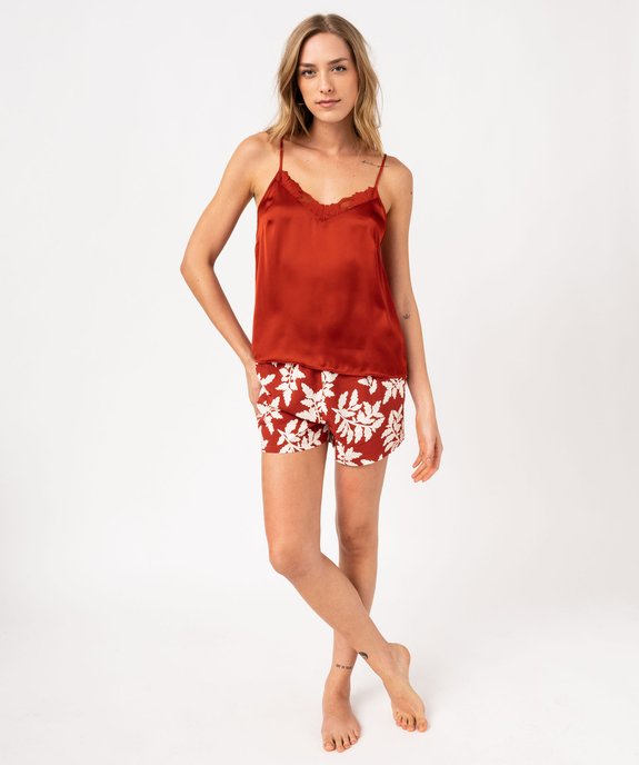 Short de pyjama imprimé en viscose femme vue11 - GEMO 4G FEMME - GEMO