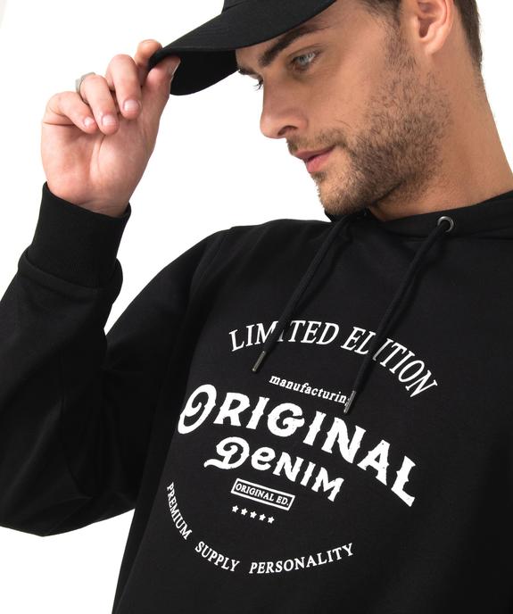 Sweat à capuche en molleton imprimé homme vue4 - PREMIER PRIX BY GEMO - GEMO
