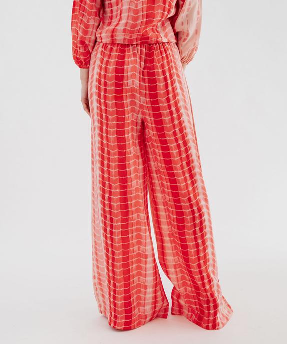 Pantalon large en viscose fluide tie-and-dye femme vue3 - GEMO(FEMME PAP) - GEMO