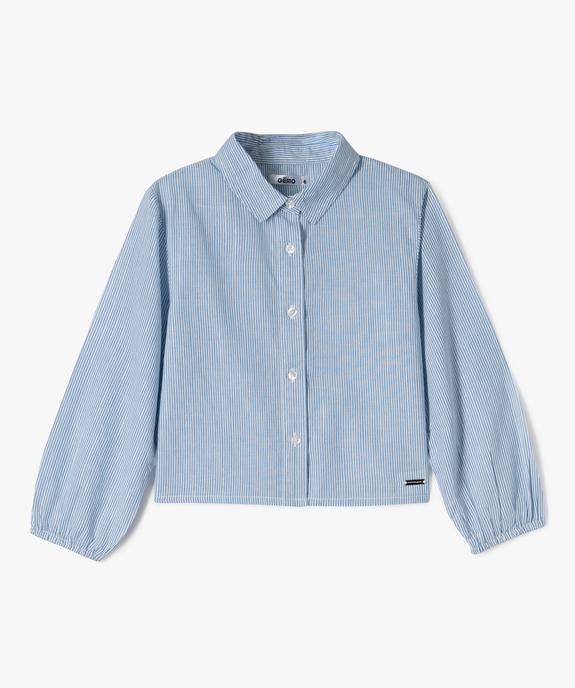 Chemise à rayures pailletées fille - LuluCastagnette vue2 - LULU CASTAGNETTE GEMO FOR GOOD - GEMO