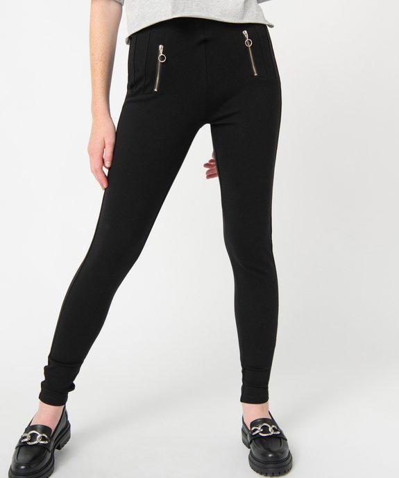 Legging femme avec surpiqûres et zip fantaisie vue1 - GEMO(FEMME PAP) - GEMO