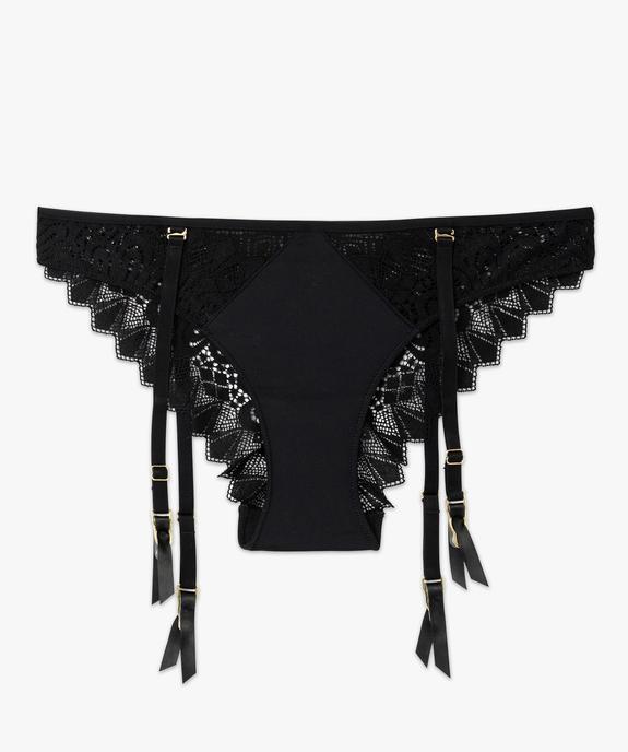 Culotte en dentelle avec jarretelles amovibles femme vue4 - GEMO(HOMWR FEM) - GEMO