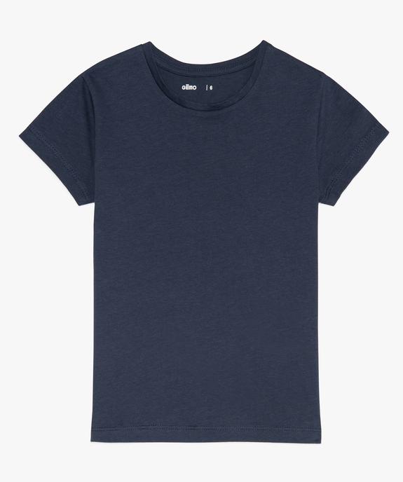 Tee-shirt à manches courtes uni fille vue1 - GEMO 4G FILLE - GEMO