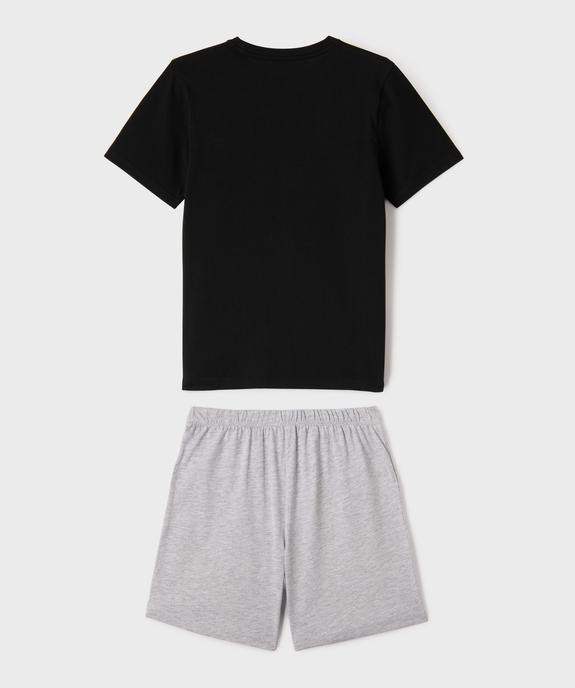 Pyjashort bicolore avec inscription graffiti garçon vue3 - GEMO 4G GARCON - GEMO