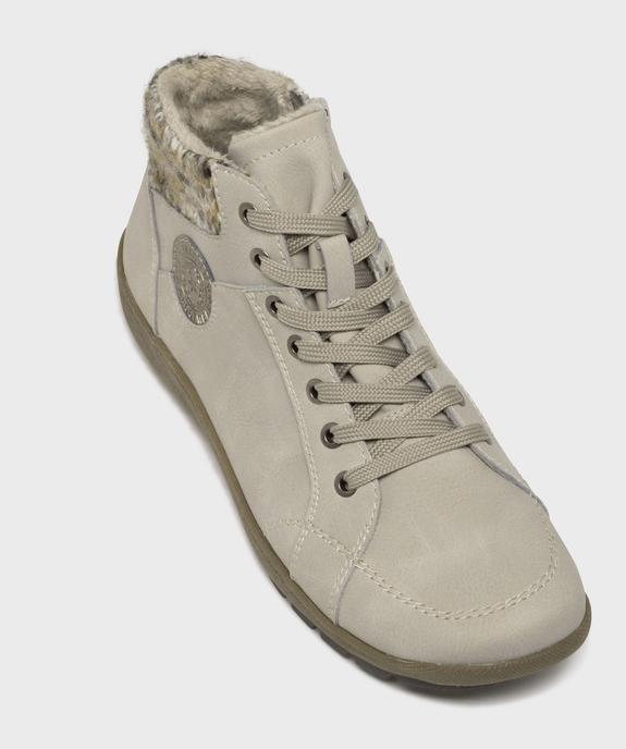 Boots confort fourrés avec col en maille femme – Softrelax vue5 - SOFTRELAX - GEMO