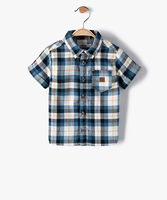 Chemise bébé garçon à manches courtes à carreaux vue1 - GEMO(BEBE DEBT) - GEMO