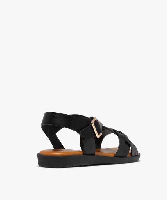 Sandales à larges brides croisées et semelle contrastantes femme vue4 - VALENTINA BALDA - GEMO