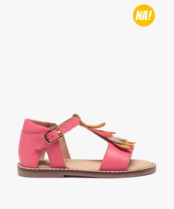Sandales fille dessus cuir et franges colorées – NA! - NA! Sandales fille dessus cuir et franges colorées – NA! vue1 - NA! - GEMO
