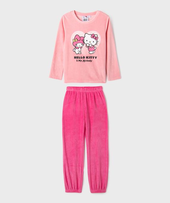 Pyjama en velours avec motif chat fille - Hello Kitty vue1 - HELLO KITTY - GEMO