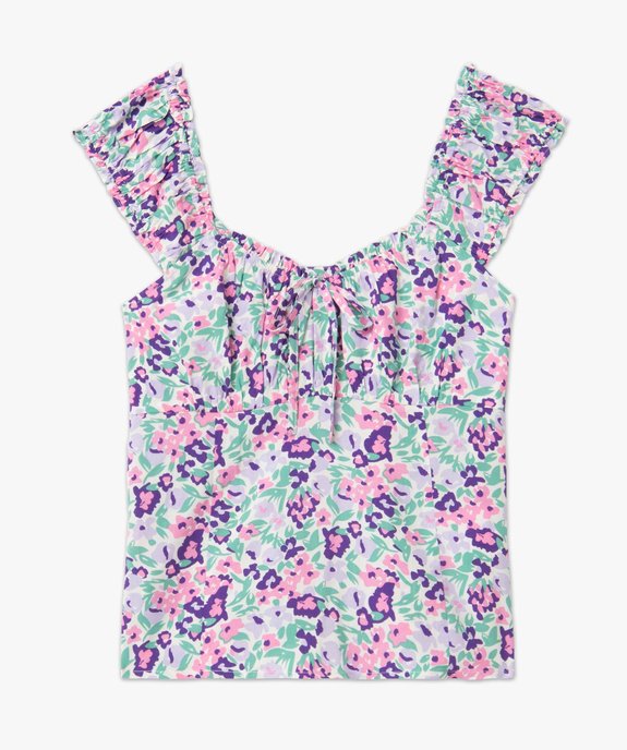 Blouse femme à larges bretelles smockées vue4 - GEMO(FEMME PAP) - GEMO
