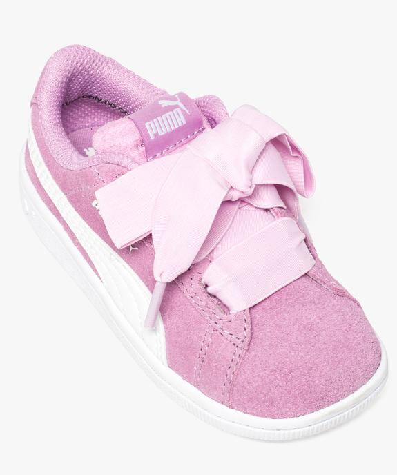 Basket en cuir suédé avec lacets satin - Puma Heart vue5 - PUMA - GEMO