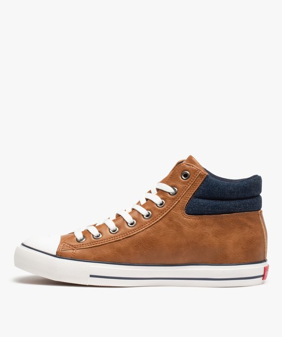 Baskets homme mid-cut unies à bout renforcé - Chevignon vue3 - CHEVIGNON - GEMO