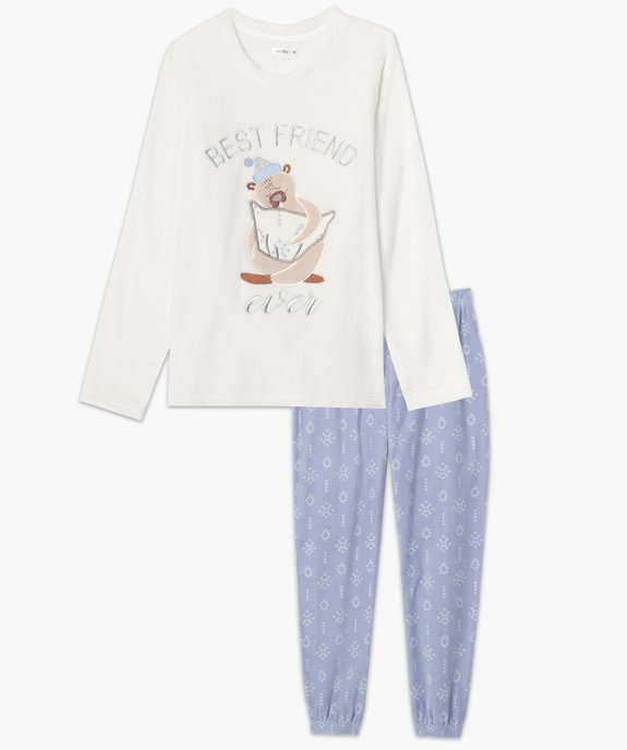 Pyjama femme chaud et douillet imprimé animal polaire vue4 - GEMO(HOMWR FEM) - GEMO