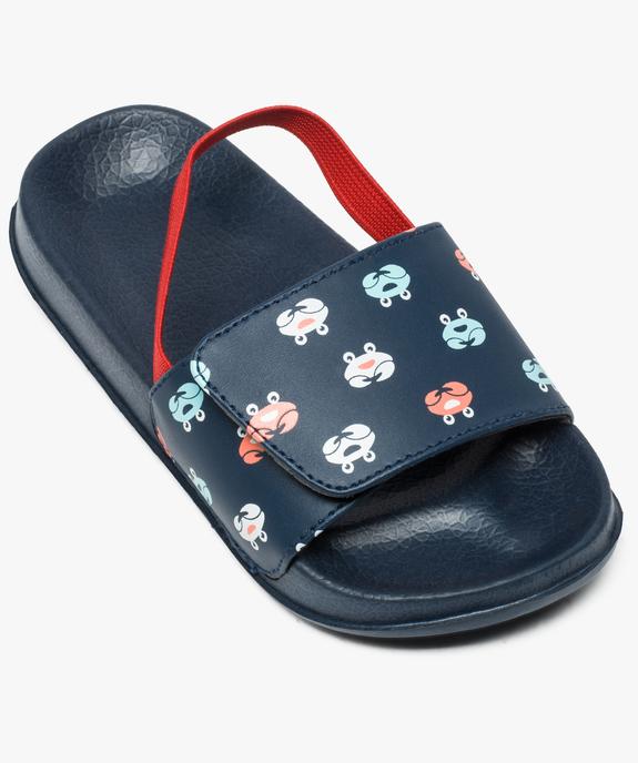 Tongs enfant à bandeau imprimé et élastique de maintien vue5 - GEMO (PLAGE) - GEMO