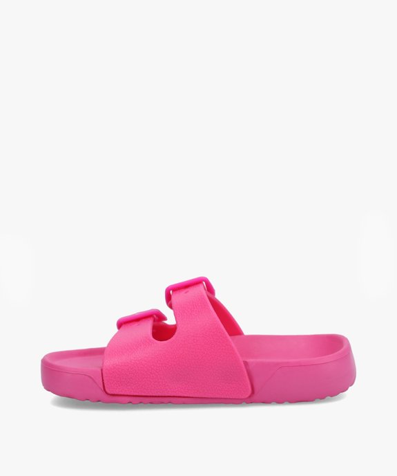 Mules de piscine fille unies à brides ajustables vue3 - GEMO (ENFANT) - GEMO