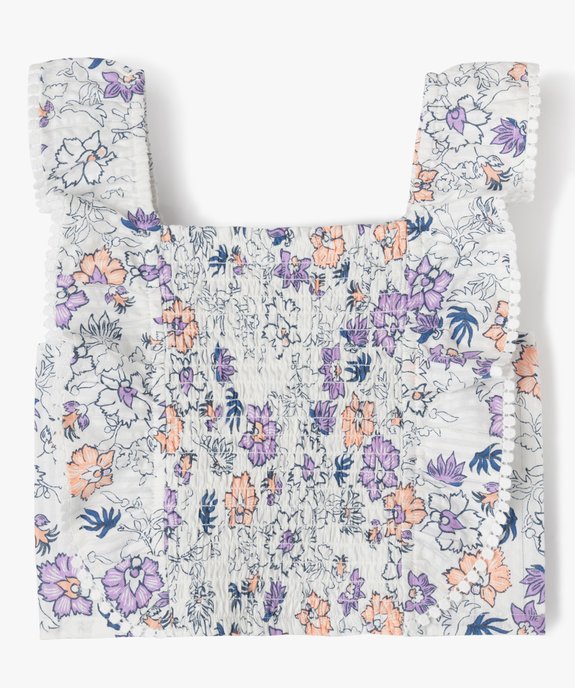 Blouse sans manches à motifs fleuris fille - LuluCastagnette vue4 - LULUCASTAGNETTE - GEMO