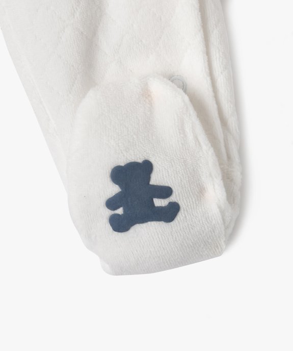 Pyjama en velours à col chemise bébé - LuluCastagnette vue4 - LULU G4G - GEMO