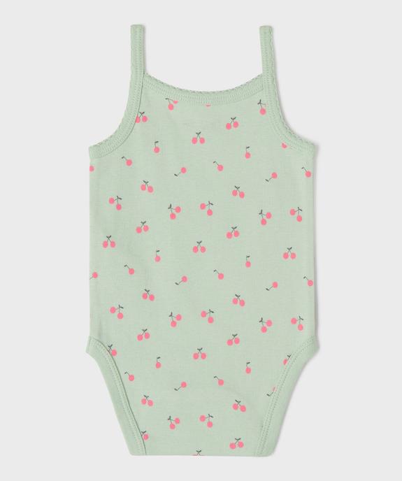 Body à bretelles à motifs cerises bébé fille (lot de 3) vue4 - GEMO 4G BEBE - GEMO