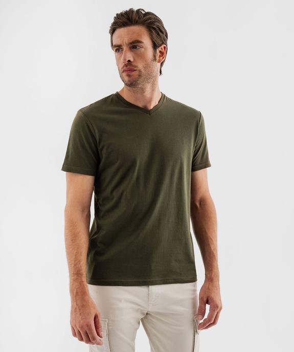 Tee-shirt à manches courtes et col V homme vue7 - GEMO 4G HOMME - GEMO