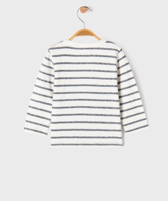 Tee-shirt manches longues à rayures et motif ourson bébé garçon - LuluCastagnette vue3 - LULU CASTAGNETTE GEMO FOR GOOD - GEMO