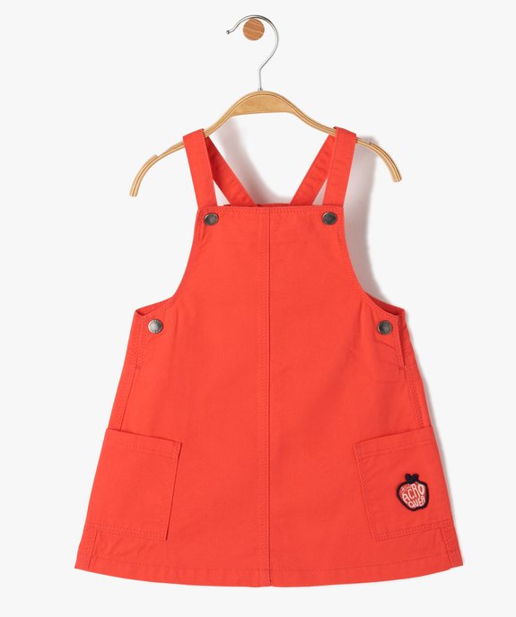 Robe bébé fille à bretelles en toile de coton vue1 - GEMO(BEBE DEBT) - GEMO