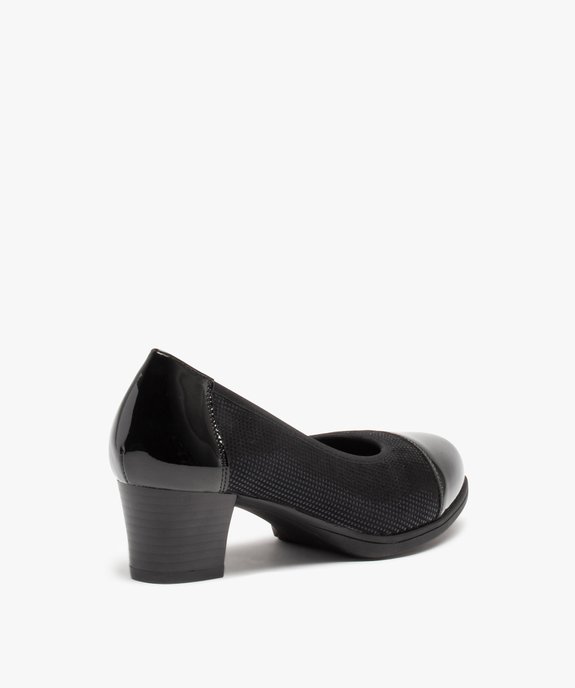 Escarpins confort femme à talon et bout vernis vue4 - GEMO (CONFORT) - GEMO