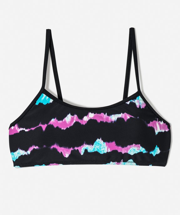 Haut de maillot de bain fille forme brassière à fines bretelles vue1 - GEMO (JUNIOR) - GEMO