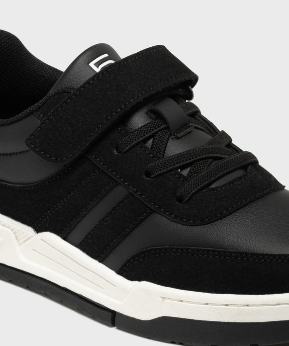 Baskets basses à scratch et lacets élastiques garçon - 5 Miles vue6 - 5 MILES - GEMO