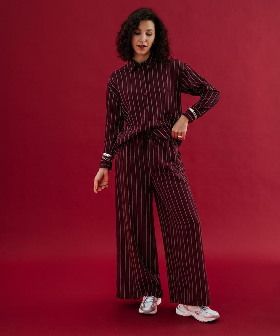 Chemise fluide à fines rayures femme vue6 - GEMO 4G FEMME - GEMO