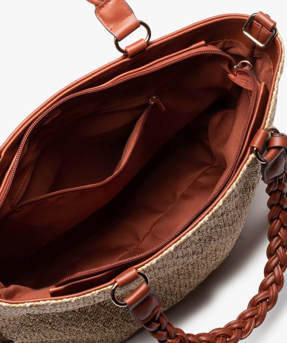 Sac femme trapèze à tissage et bandoulière amovible vue3 - GEMO (ACCESS) - GEMO