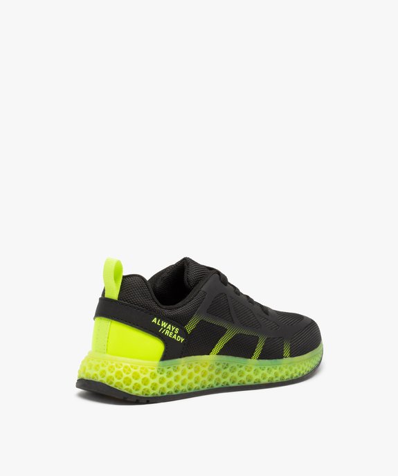 Baskets garçon bicolores en mesh fermeture lacets vue4 - GEMO 4G GARCON - GEMO