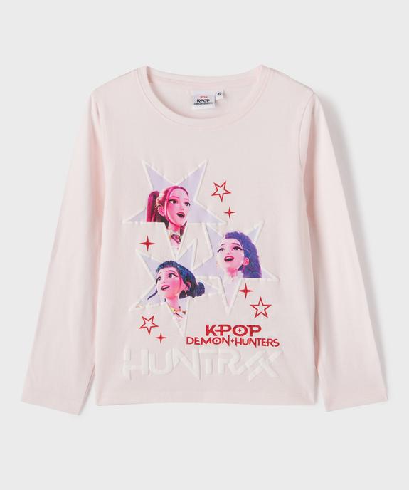 Tee-shirt manches longues avec motif en relief fille - K-Pop Demon Hunters vue1 - KPOP DEMON HUNTERS - GEMO