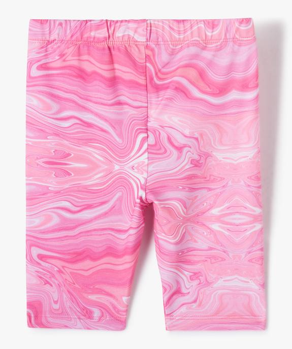 Legging fille court multicolore à taille élastiquée vue3 - GEMO (ENFANT) - GEMO