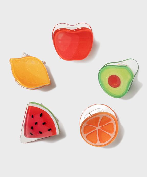 Prince crabe pour les cheveux en forme de fruit (lot de 5) vue1 - GEMO (ACCESS) - GEMO