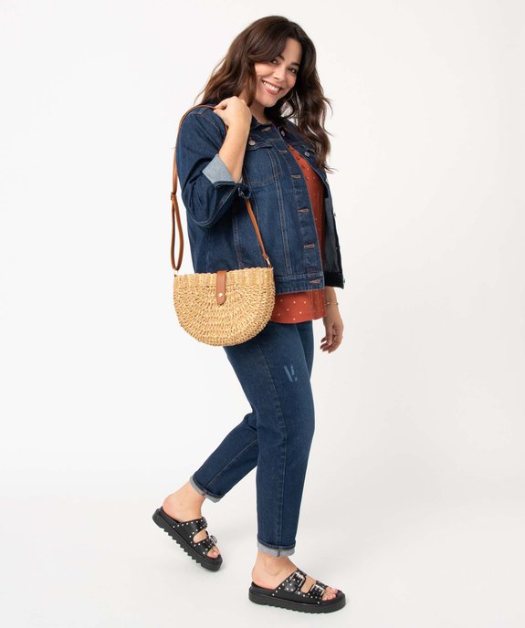 Veste en jean femme grande taille délavage plus responsable vue5 - GEMO 4G GT - GEMO