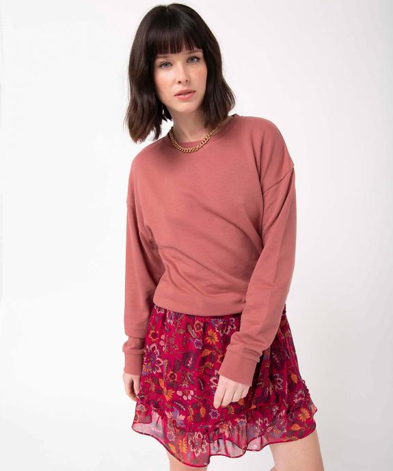 Sweat femme uni intérieur bouclettes vue1 - PREMIER PRIX BY GEMO - GEMO