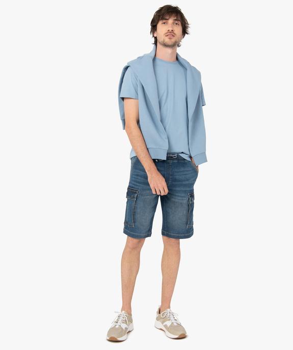 Tee-shirt à manches courtes et col rond homme vue5 - GEMO 4G HOMME - GEMO